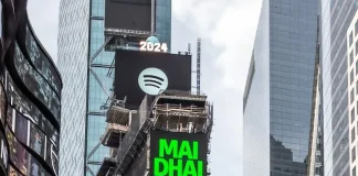 Spotify features Tharparkar artist Mai Dhai on Times Square as the EQUAL PK ambassador for June 2024 Tharparkar
