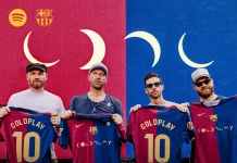 Coldplay breaks Billions Club record on Spotify and takes over FC Barcelona jerseys Spotify Barcelona