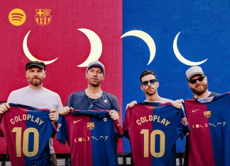 Coldplay breaks Billions Club record on Spotify and takes over FC Barcelona jerseys Spotify Barcelona