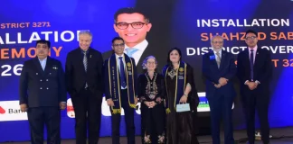 Rotary District 3271 Installs Shahzad Sabir as District Governor, Marks Centennial of Rotary Service in Pakistan Rotary District