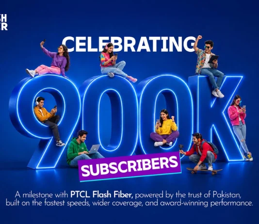 PTCL Flash Fiber surpasses 900,000 subscribers, reinforcing leadership in Pakistan’s fiber broadband market Ptcl