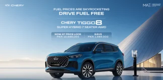 Chery Master Offers PKR 1.29 Million Upfront Savings on Tiggo 8 Super Hybrid AWD Chery tigo 8